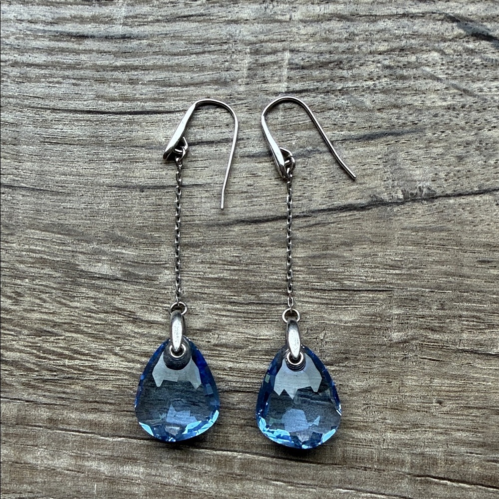 Swarovski Sapphire Blue Teardrop Earrings